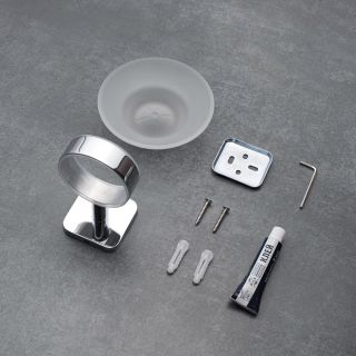 Мыльница РМС A1120 хром/матовое стекло